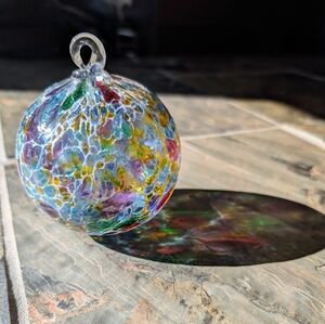 Colorful Blown Glass Ornament
